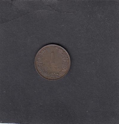 Beschrijving: 1 Cent WILHELMINA  